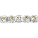 2.40 Carat Genuine Citrine .925 Sterling Silver Bracelet