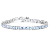 18.00 Carat Genuine Blue Topaz .925 Sterling Silver Bracelet