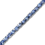 11.88 Carat Genuine Tanzanite .925 Sterling Silver Bracelet