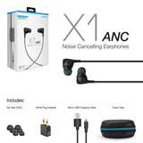 Naztech X1ANC Active Noise Cancelling Earphones 3.5mm Black (14509-HYP)