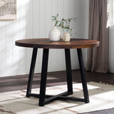 Rustic Distressed Solid Wood Round Dining Table by Couch.com
