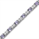 4.50 Carat Genuine Amethyst .925 Sterling Silver Bracelet