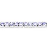 5.30 Carat Genuine Tanzanite .925 Sterling Silver Bracelet