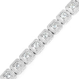 4.50 Carat Genuine Aquamarine .925 Sterling Silver Bracelet