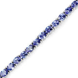 11.88 Carat Genuine Tanzanite .925 Sterling Silver Bracelet