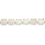 7.20 Carat Genuine Ethiopian Opal .925 Sterling Silver Bracelet