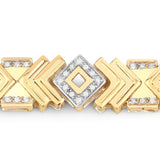 0.98 Carat Genuine White Diamond .925 Sterling Silver Bracelet