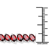 21.42 Carat Genuine Garnet .925 Sterling Silver Bracelet