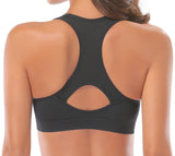 JupiterGear Women’s Stylish Racerback Athletic Sports Bra | Padded Seamless High Impact Support for Yoga, Gym Workouts, Fitness Training and Running