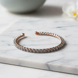 Catch-Free Crystal Rhinestone Tennis Bracelet Bangle