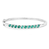 1.90 Carat Genuine Zambian Emerald .925 Sterling Silver Bracelet
