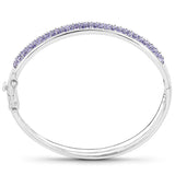 10.29 Carat Genuine Tanzanite .925 Sterling Silver Bangle