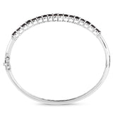 2.98 Carat Genuine Black Diamond .925 Sterling Silver Bangle
