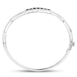 1.03 ct. Genuine Black Diamond .925 Sterling Silver Bangle