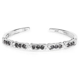 1.88 ct Genuine Black Diamond .925 Sterling Silver Bangle