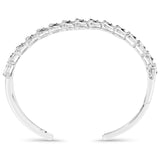 1.88 ct Genuine Black Diamond .925 Sterling Silver Bangle