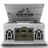 Victor Belmont 8-in-1 Wood Music Center White - Refurbished
