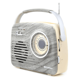 Emerson Portable Retro Radio with Built-In Rechargeable Battery and Memory Set
