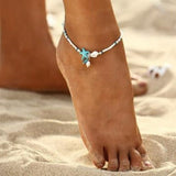 Beach Beaded Starfish Anklet Ankle Bracelet by Fashion Hut Jewelry