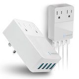 Naztech Fast Multi-Device Charger- 2 Outlets + 4 USB Port