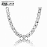 BEYOND PERFECTION® - S925 VVS1 Moissanite Diamond Cluster Tennis Chain - 10mm Necklaces 