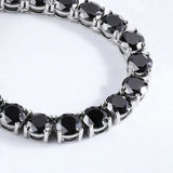Black Moissanite Diamond 925 Sterling Silver Tennis Chain - 6.5mm Necklaces 
