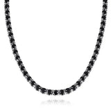 Black Moissanite Diamond 925 Sterling Silver Tennis Chain - 6.5mm by Bling Proud | Urban Jewelry Online Store