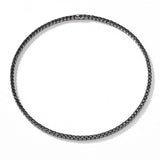 Black Moissanite Tennis Chain - 3mm Necklaces 