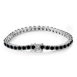 Black Moissanite Tennis Chain Bracelet - 3mm Bracelets 