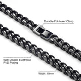 BLACK & PROUD™ - Women's Black Cuban Link Chain - 10mm Necklaces 