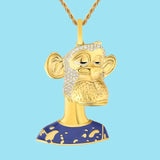 Bling Proud X Bored Ape NFT Pendant with Iced Hair 