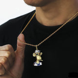 Bling Proud X Bored Ape NFT Pendant with Stones Eyes 