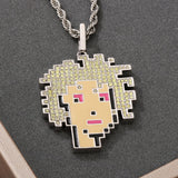 Bling Proud X Crypto Punk NFT Pendant Golden Hair Woman 