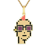 Bling Proud X Crypto Punk NFT Pendant Red Hair Man by Bling Proud | Urban Jewelry Online Store