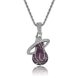 Bling Proud X NBA Miami Heat Pendant Charms & Pendants 20" White Gold No need