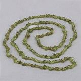 Natural Peridot Beaded Chips Necklace for Women in Silver Beaded Gemstone Necklace August Birthstone