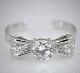 925 Sterling Silver Bow Tie Toe Ring - TRV001 by Fashion Hut Jewelry