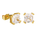 Brilliant Asscher Cut Diamond Stud Earrings by Bling Proud | Urban Jewelry Online Store