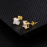 Brilliant Asscher Cut Diamond Stud Earrings Earrings 