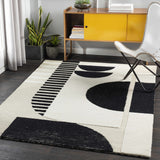 Bro Black&White Wool Rug