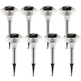 8Pcs Solar Garden Lights Outdoor IP44 Waterproof Solar Pathway Lights Color Changing Landscape Lamps 10Hrs Lawn Lighting for Yard Driveway Walkway