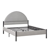 Bed Modern Upholstered Curved Headboard by Couch.com