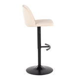 Toriano - Contemporary Adjustable Bar Stool With Rounded T Footrest (Set of 2) by Couch.com