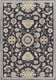 Copen Black Floral Wool Rug