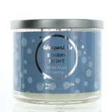 Aeropostale 14.5 oz Soy Wax Blend 3 Wick Candle- Starry Night