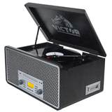 Victor Monument 8-in-1 Wood Music Center Graphite - Refurbished