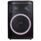 Norcent 12" Portable Wheeled Bluetooth Speaker w Microphone and Flashing Lights