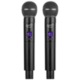 Supersonic VHF Dual Fixed Channel Professional Wireless Microphone with Carry Case