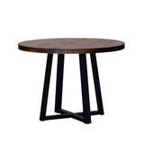 Rustic Distressed Solid Wood Round Dining Table by Couch.com