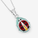 6.28 Grams Drop Shape .925 Sterling Silver Multicolor Enamel Charms Pendant